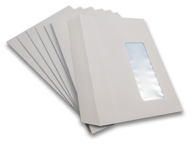 500 x C6 White Window Self Seal Envelopes 114x162mm , 80gsm